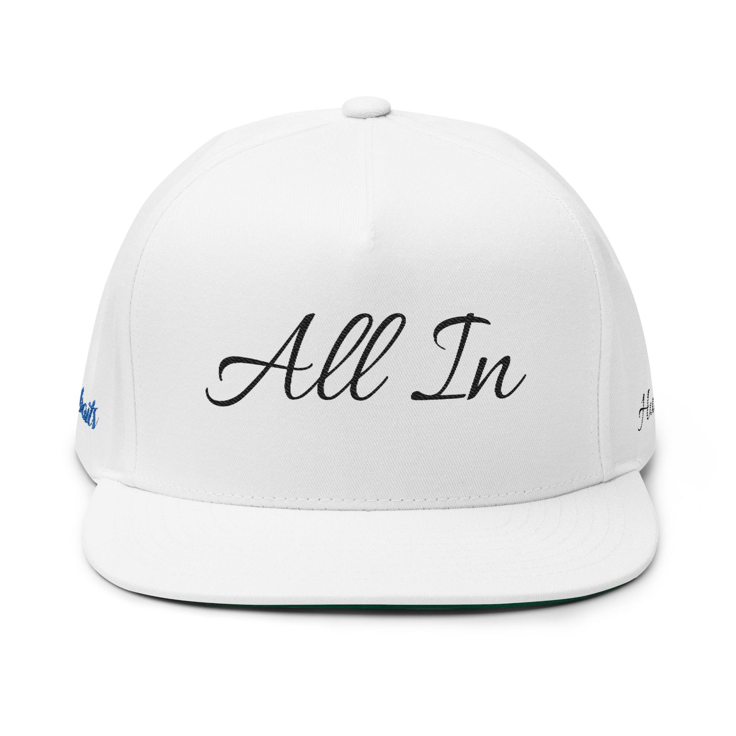 All In Embroidered Flat Bill Cap