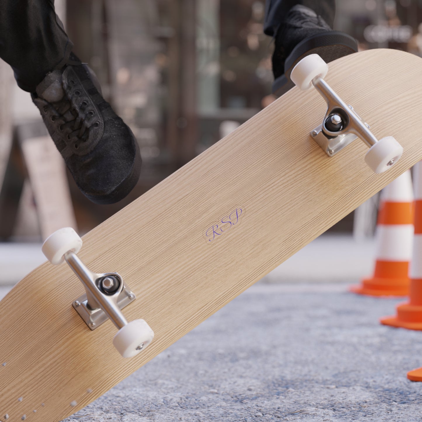 RSP Script Monogram Die-Cut Sticker — Transparent Outdoor Vinyl