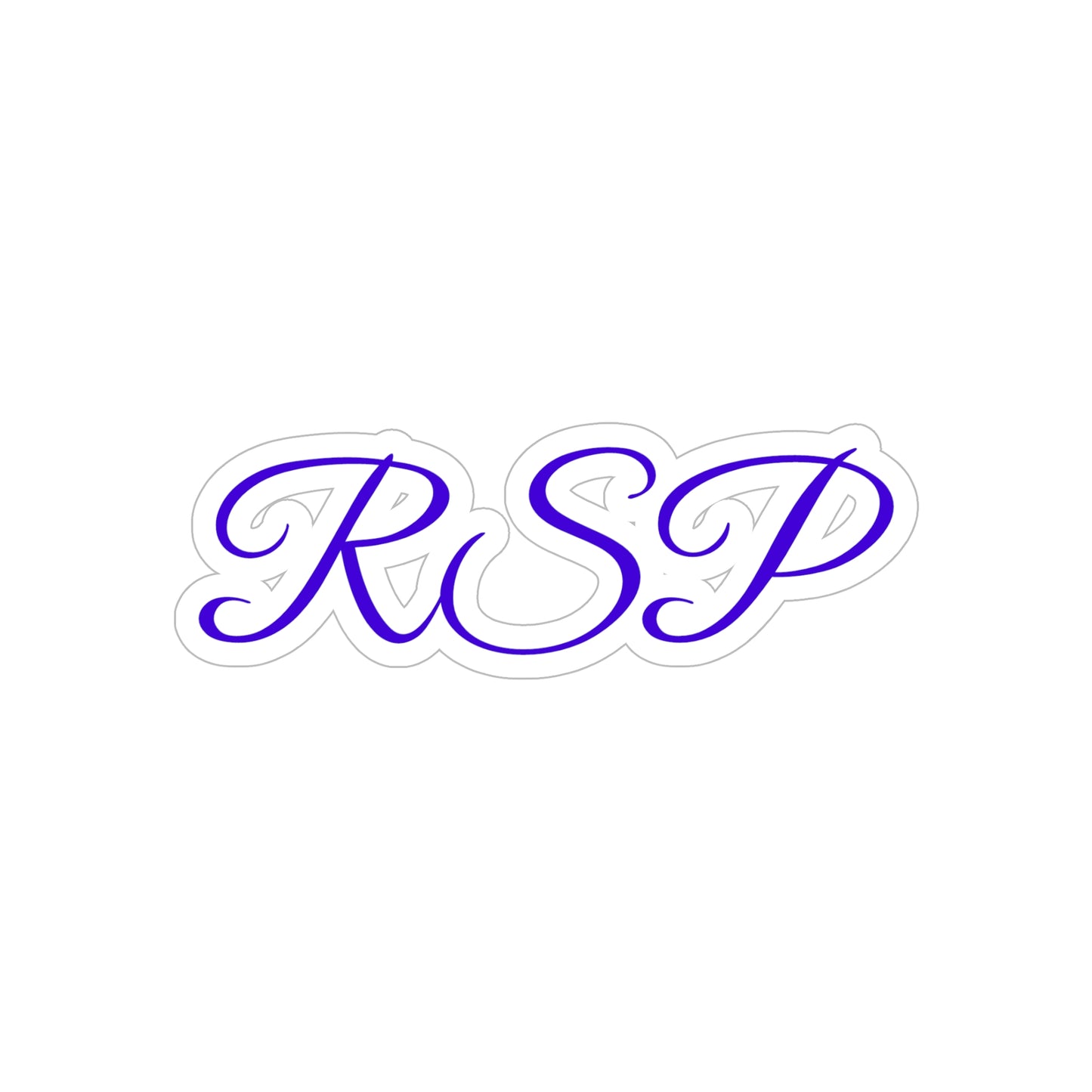 RSP Script Monogram Die-Cut Sticker — Transparent Outdoor Vinyl