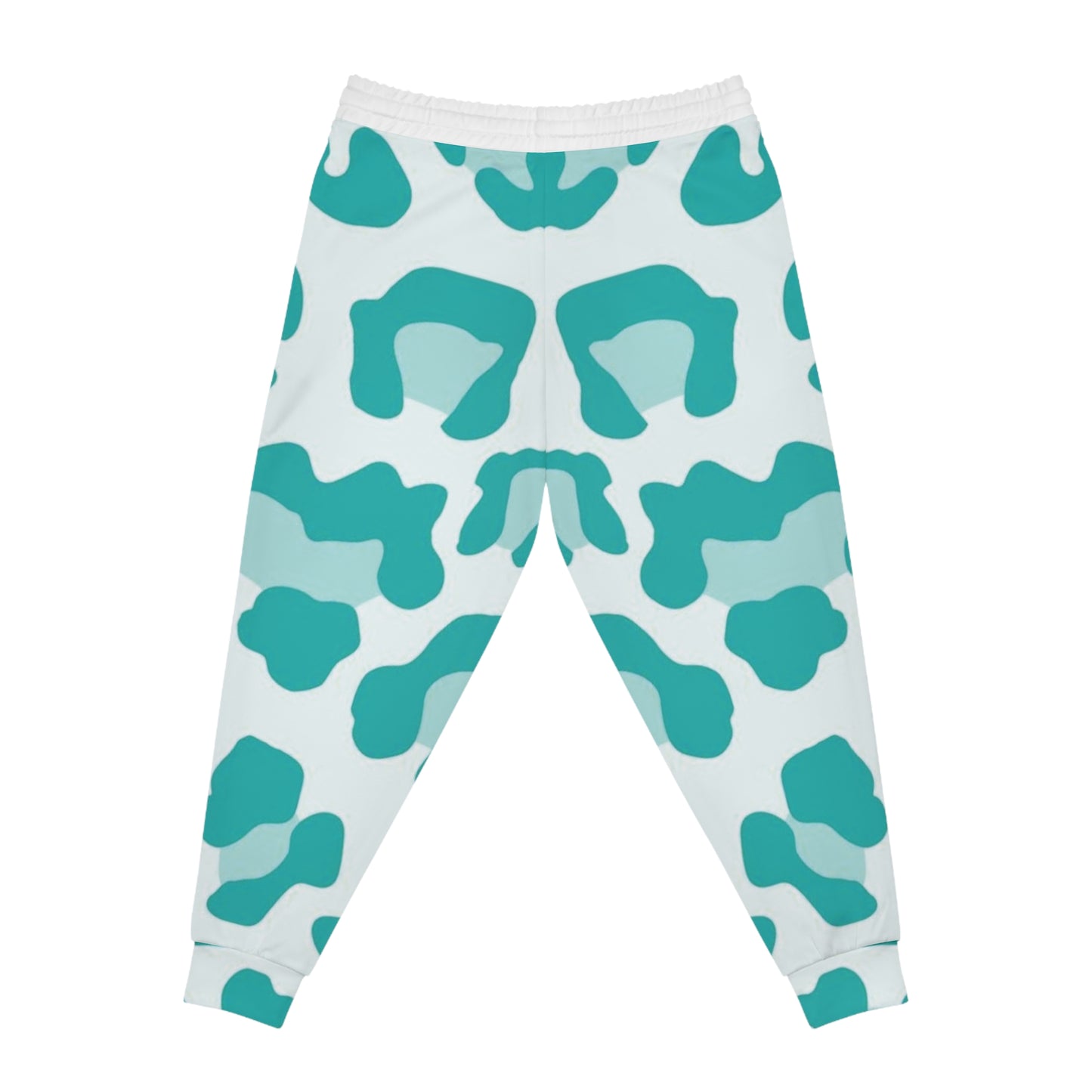 Robbys Soft Plastics Teal Leopard Print Athletic Joggers