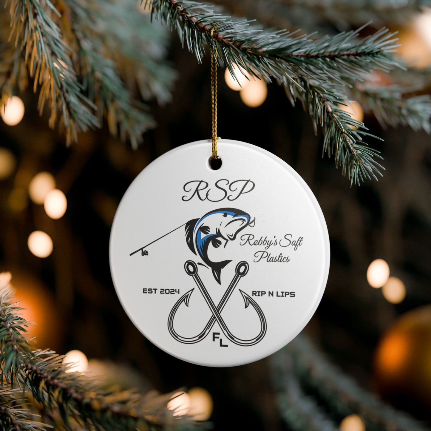 "RSP Logo" White Ceramic Ornament - RSP Ceramic Ornament