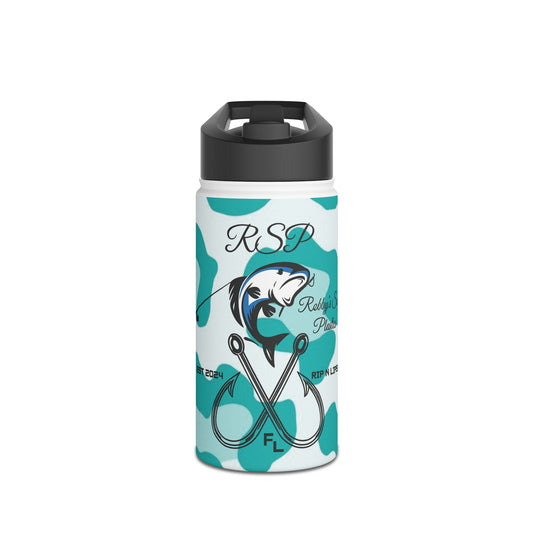 Fishing Logo Stainless Steel Water Bottle – Teal Camo RSP Design