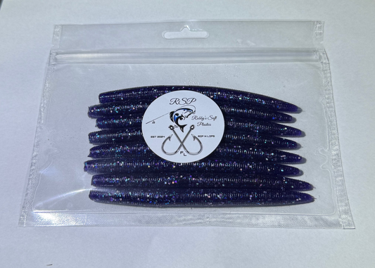 Electric Grape Soft Plastic Senkos (8-Pack)