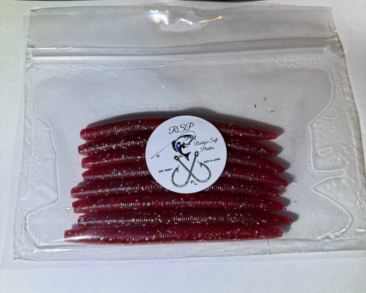 Red Soft Plastic Senkos (8-Pack)