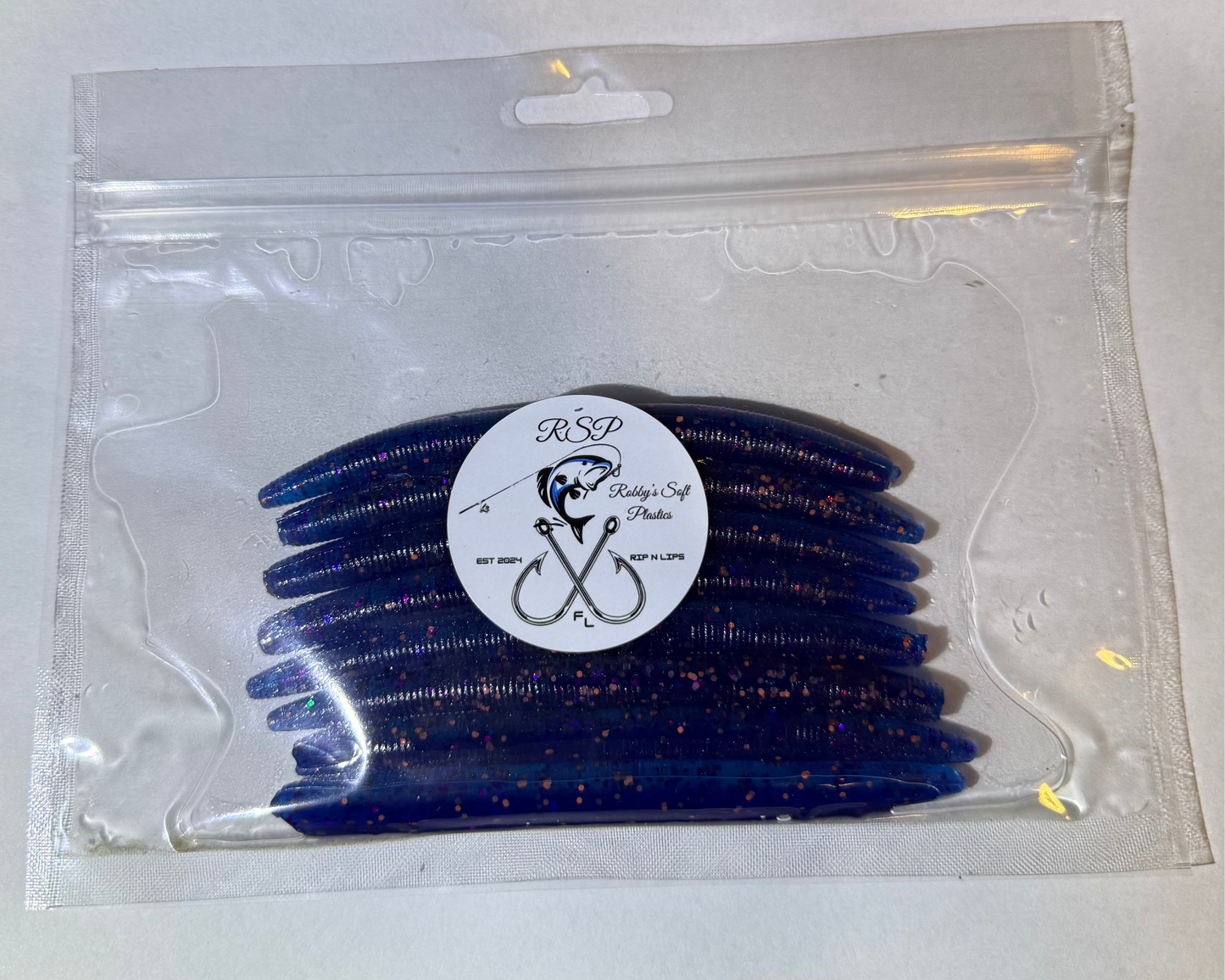 Blue Soft Plastic Senkos (8-Pack)