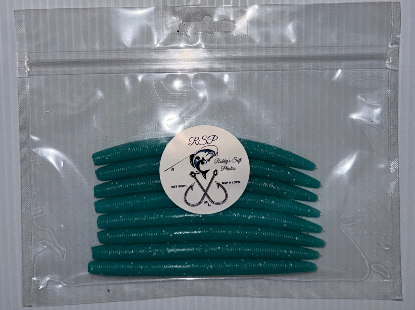 Teal Soft Plastic Senkos (8-Pack)